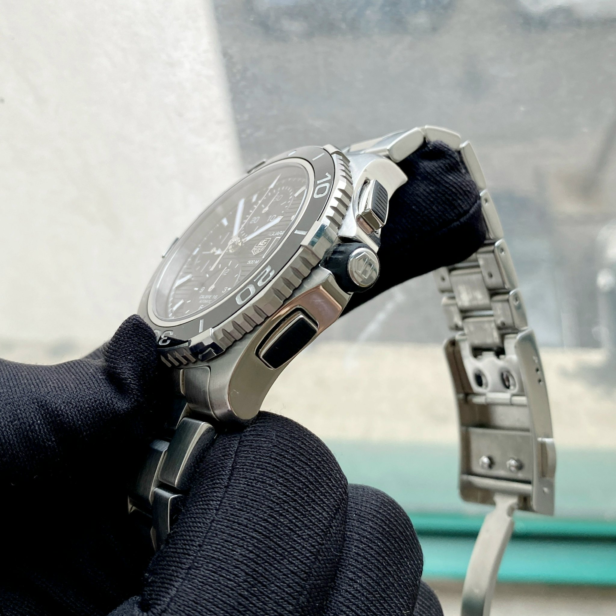 Tag Heuer Aquaracer Black dial Chronograph Diver 500m Ceramic 