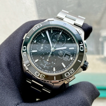 Tag Heuer Aquaracer Black dial Chronograph Diver 500m Ceramic 