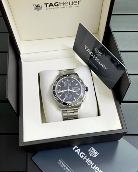 Tag Heuer Aquaracer Black dial Chronograph Diver 500m Ceramic 