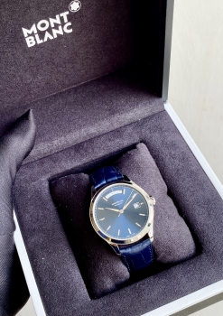 Montblanc Heritage Automatic Blue Dial 118225 day date 